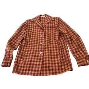 Vintage 40s 50s Jantzen 49er Jacket Plaid Wool Shirt Jacket Rockabilly Small -